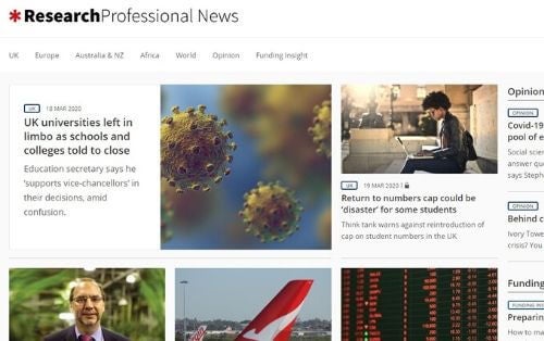Research Professional COVID-19 initiative